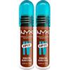 NYX Professional Makeup Lip I.V. Gloss Stain Idratante 2in1 Lipgloss e Tinta Labbra Applicatore a Goccia Formula Vegana con Vitamina B12 e Magnesio Tonalità 04 Cocoa Quench! - 2 Lipgloss da 5ml