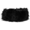 CLISPEED Fascia per Chioma in Pelliccia Sintetica Nera da Donna Fascia Calda Invernale Scaldaorecchie Accessorio in Pelliccia Sintetica Resistente e Confortevole per Outfit Casual e