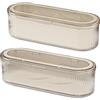 Hotainoys Porta spugne per trucco da 2 pezzi con 4 scomparti, porta pennelli per trucco trasparente con coperchio, organizer per cosmetici per vanità, bagno, organizer per pennelli per camera da letto