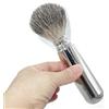 Magyfosia Set professionale da uomo con spazzola per barba in tasso, supporto in tubo di alluminio, set regalo da viaggio per le vacanze, set da barbiere, strumento per la toelettatura della barba