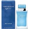 DOLCE & GABBANA Light Blue Eau Intense Eau de Parfum Donna, 25 ml, Fragranza Floreale Fruttata con Note di Limone e Gelsomino