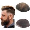 N.L.W. N.L.W Parrucche di Pizzo Pieno Full Lace Parrucca Uomo per Afro Uomini Sistema di Sostituzione dei Capelli Protesi Capelli Uomo 8×10 Pollici Pelle Sottile 0.06cm Spessore Parrucche (#4 light brown)