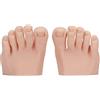 Panv Pratica Piede da Allenamento Finto, 1 Paio di Piedi Finti in Silicone Morbido Mobile Flessibile, Manichino per Manicure Pieghevole Flessibile Realistico (Colore della pelle medio)