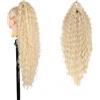 Ser Mulher Extension Coda Di Cavallo ELENA con Pinza Capelli Ricci 70 cm. Aspetto Naturale (613 Platinum Blonde)