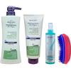 Yeshi BIOPOINT professional set trattamento capelli lisci, shampoo liscio assoluto 400ml - balsamo 350ml - spray liscio miracoloso 72h più spazzola sciogli nodi.