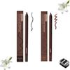 XKrmp 2-in-1 Smudgeproof Eyeliner/Brow Pencil - 24HR Waterproof Sharpening Duo, Crease-Free for Oily Lids, Smudge-Proof Sharpening Pencils for Defined Eyes, No-Touchup Wear (Mixed#5)