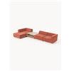 Westwing Collection Divano angolare componibile 4 posti con tavolino Colin