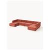 Westwing Collection Divano componibile grande 4 posti Colin - Rosso