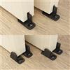 JUBEST Set di 2 guide scorrevoli in alluminio nero per porta scorrevole