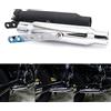 JaneShop Silenziatore per moto Silenziatore Tubo di scarico 12 pollici per Bobber Cruiser Chopper Cafe Racer Scooter Offroad (Nero)