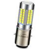 Ruiandsion 1pc BA20D Lampadina faro LED DC 6V Hi/Lo Dual Beam LED Lampadina faro del motociclo 3030 60SMD Chipset con proiettore, bianco 6000K