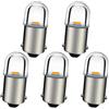 Ruiandsion - 5 lampadine LED BA9S da 6 V, luce bianca calda, BA9 53 57 1895 64111 2835, 1 LED SMD, per interni dell'auto, portiere, luci di cortesia, luci da lettura