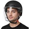 CGACCSD Casco Per Monopattino Elettrico, Casco Per Scooter Elettrico, Mezzo Caschi Vintage Con Visiera, Semicaschi Altamente Protettivi Unisex, Caschi Monopattino