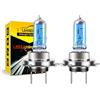 Ruiandsion 2pcs H7 alogena faro lampadina fendinebbia 100W 24V Xenon bianco 6000K lampadine
