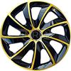 NRM Copricerchi di ruote in oro nero 15 pollici Set di 4 STIG | 4x Copricerchioni universali per ruote, oro nero 15