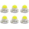 Ruiandsion 6 lampadine LED T4.7 con chip COB, base da 12 mm, per cruscotto auto, strumenti, luci di pannello, colore bianco