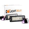 LIGHTDELUX Luce per targa a LED per Golf 4/5/6/7, Passat 3C, Lupo, Polo 9N, Sciroco, New Beetle, Amk, Phaeton
