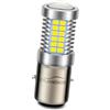 Ruiandsion BA20D Lampadina LED per fari moto bianca H6 DC 6V Super Luminosa 2835 con 54 Chipset SMD LED con lente proiettore per faro moto, senza polarità