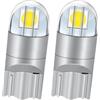 Ruiandsion T10 194 W5W Faretto 6V non polarità 6000K Bianco 200LM 3030 2SMD LED per interni auto, mappa del tetto, porta targa, confezione da 2