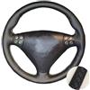 FGOFJG Coprivolante Auto Coprivolante Per Auto In Pelle Microfibra Cucita A Mano Per Mercedes Per Benz Classe C SLK W203 R171 2004-2008 Custodia Volante(Nero)