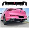 FHBPCPP Diffusore Paraurti Posteriore Spoiler, Compatibile con VW Golf 8 Golf8 Golf MK8 GTI Rline 2021+, Spoiler A Labbro Auto Accessori Spoiler Corpo Pinna di Squalo,A Black