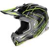 Acerbis Linear 2026 Casco da motocross, nero grigio giallo, S (55/56)