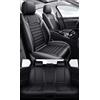 NOBQUA Coprisedili Auto Universali per 5 Posti in Vera Pelle-Compatibili con Peugeot 208 2008 3008 5008 - Impermeabili, Antiscivolo-Set Completo per SUV e Berlina