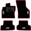 QUEMAR Tappetini Auto per Golf VII 2012-2019, Bordo Rosso, 4 Ricami | Kit Tappeti Moquette e Gomma su Misura / Set 2 Anteriori + 2 Posteriori / Ricami e Colori Personalizzati / Antiscivolo