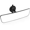 SLIIMU Grande specchietto retrovisore da 30,5 cm con ventosa, adesivo universale, senza cornice, interno blu, con grandangolo parabolico montato sul parabrezza, per auto, barche, camion, SUV, furgoni (bianco