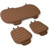 Auto Accessori Lupex Coprisedile Seduta 3 pezzi Universale Auto | Protezione Sedile 2 Anteriore e 1 Posteriore | Protector Comfort Automotive Cuscino Interni (Marrone)