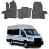 OMAC Tappetini in Gomma Compatibili con Ford Transit Van 2019-2025 Tappetini Auto Gomma Nero 3X