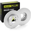RIDEX PLUS 82B0078P 2x Disco freno Anteriore senza mozzo portaruota senza bullone fissaggio ruota Compatibilità con RENAULT CLIO II BB0/1/2, CB0/1/2