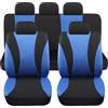 Rebeca Shop Coprisedili Auto Universali LS06, Set Anteriori e Posteriori In Poliestere No Suv (Blu)