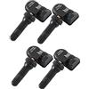 Lonrtesw 4 Pezzi Programmazione MX Sensore TPMS Sensore di Monitoraggio della Pressione dei Pneumatici 315MHZ 433MHZ Strumento di Riparazione Universale 2 nel 1 per- Nero