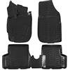 J&J AUTOMOTIVE Tappetini Auto in Gomma su Misura per Dacia Duster 2014-2017, Set da 4 Pezzi, Bordo Alto 4 cm, Antiscivolo, Inodore, Colore Nero