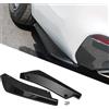 LHLUCKY 2 Pezzi Auto Posteriore Labbro Angolo Splitter per Alfa Romeo Stelvio 2017-2023 2024, Diffusore Per Spoiler Per Paraurti Posteriore,A/Black
