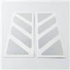 BLACK DOVES GRAPHICS 2pcs RIFRANGENTI ADESIVI compatibili con GIVI Monokey Trekker Outback Bauletto Alluminio TOP CASE 37 42 48 L (Bianco)