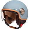 GAORUTO Casco integrale Casco jet Brain - Casco jet DOT/ECE Casco moto retrò Cruiser Chopper Scooter Crash Jet Casco semiguscio per uomo Donna H,54~61CM