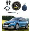 D'ANGELO 1988 Kit Ruotino di Scorta 17 compatibile con Skoda Octavia Wagon/Scout con Cric, Chiave, Guanti e Sacca