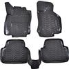 J&J AUTOMOTIVE Tappetini Auto in Gomma su Misura per Skoda Octavia 3 2013-11/2017, Set da 4 Pezzi, Bordo Alto 4 cm, Antiscivolo, Inodore, Colore Nero