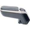 RATI ARMSTER 2 Bracciolo adatto per FORD FIESTA 2008-2017 [grigio,pelle vegan] Bracciolo centrale retrofittabile con vano portaoggetti