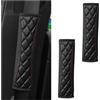 Mandark 2 coperture per cinture di sicurezza per auto, in morbida pelle, protezione per spalle e collo, comode imbottiture per cinture di sicurezza, universali per SUV, camion, camper, colore nero