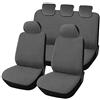 Auto Accessori Lupex - Coprisedili Auto Compatibili per Panda Seconda 169 e Terza 319 serie, colore grigio chiaro, Made In Italy, fodere protezione sedili anteriori e posteriori, interi, poliestere
