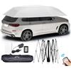 Fablestoryem Ombrello Parasole Completamente Automatico per Auto, Parasole Pieghevole Elettrico per SUV con Isolamento Termico Telescopico, Telecomando Automatico, Uso Esterno,Silver gray-4.8m/189''