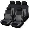 BSDPNARHZ Coprisedili per Auto per Lancia Ypsilon Elefantino Coprisedili in Pelle Impermeabile Comodi coprisedili Traspiranti Facili da Pulire Set da 9 Pezzi(Grey,Elefantino)