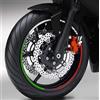 Grafic cerchi ruote moto strisce adesive TRICOLORE CERCHI Bordo Adesivo GP TRICOLORE ITALIA ADESIVI CERCHI MOTO adesivi cerchi moto GP STYLE Adesivi per CERCHIONI MOTO (TRICOLORE COME IN FOTO)