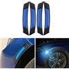 BoYeeBo Protezione universale in fibra di carbonio per ruota auto, sopracciglio, auto, SUV, pickup, camion, blu, confezione da 4 pezzi