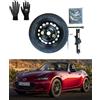 D'ANGELO 1988 Kit Ruotino di Scorta 16 compatibile con Mazda MX-5 (2015>) con Cric, Chiave, Guanti e Sacca