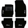 QUEMAR Tappetini Auto compatibili con Ford Fiesta MkVI 6 serie 2008-2017/Kit Tappeti Moquette e Gomma su Misura (Set 2 Anteriori + 2 Poster.)/Ricami e Colori Personalizzati (4 Ricami, Bordo Antracite)