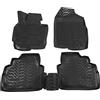 J&J AUTOMOTIVE Tappetini Auto in Gomma su Misura per Mazda CX-5 2012-2017, Set da 4 Pezzi, Bordo Alto 4 cm, Antiscivolo, Inodore, Colore Nero
